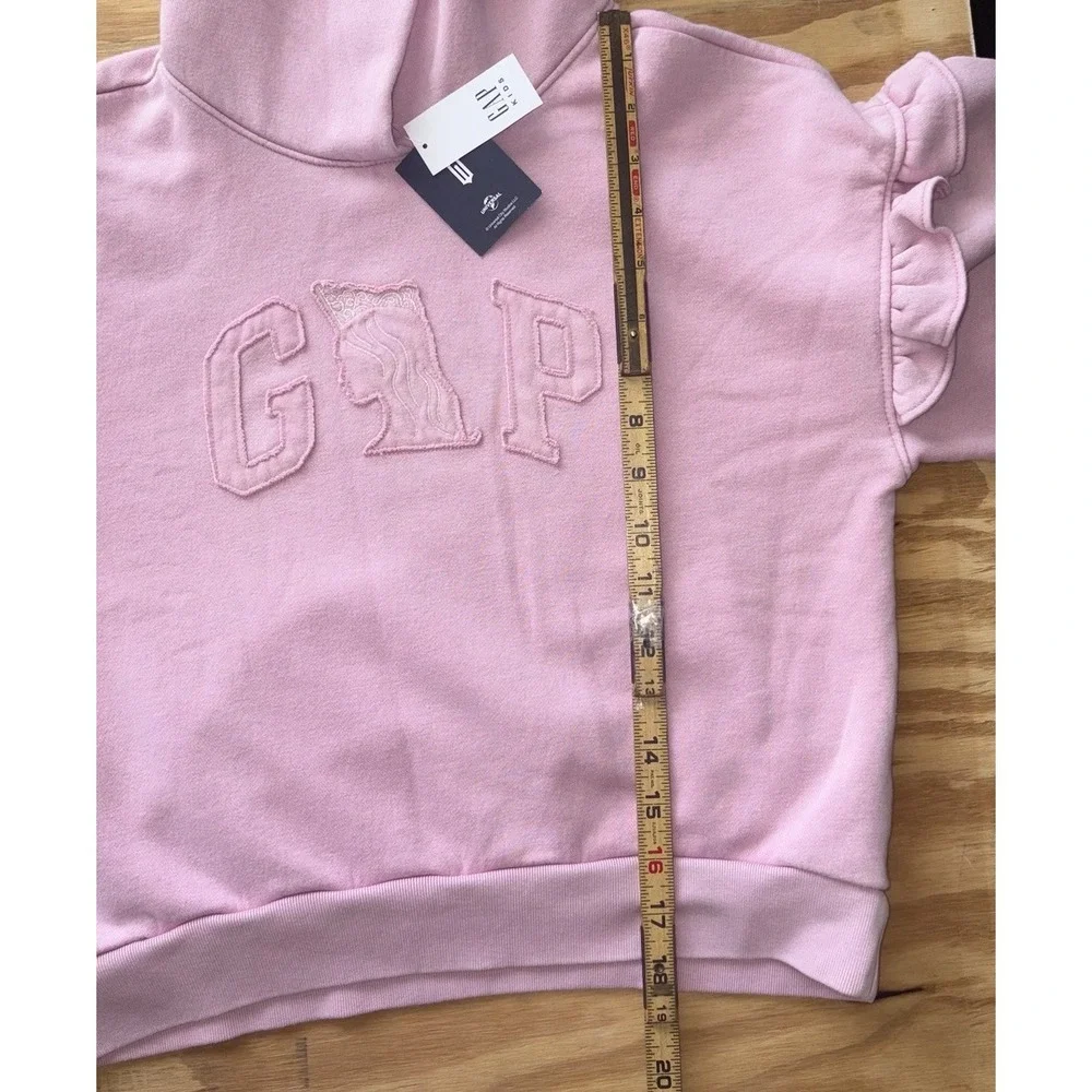 Gap X‎ Wicked Girl's VintageSoft Pink Ruffle Hoodie Sweatshirt Shirt XL 12 New